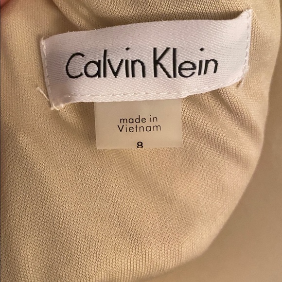 Calvin Klein size 8 embroidered dress with attached tank lining - Picture 8 of 11